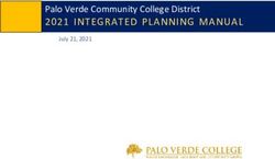 2021 INTEGRATED PLANNING MANUAL - Palo Verde Community College District July 21, 2021 - Palo Verde College