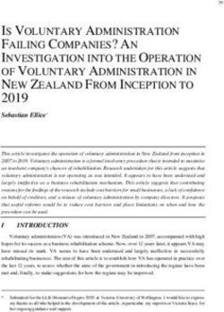 IS VOLUNTARY ADMINISTRATION FAILING COMPANIES? AN INVESTIGATION INTO THE OPERATION OF VOLUNTARY ADMINISTRATION IN NEW ZEALAND FROM INCEPTION TO