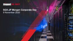 SGX-JP Morgan Corporate Day - 9 November 2020 - Keppel DC REIT