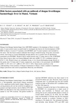 Risk factors associated with an outbreak of dengue fever/dengue haemorrhagic fever in Hanoi, Vietnam