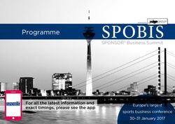 SPOBIS Programme - SPOBIS Gaming & Media