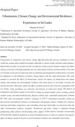 Urbanization, Climate Change and Environmental Resilience: Experiences in Sri Lanka - Scholink