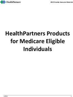 HealthPartners Products for Medicare Eligible Individuals - 2019 Provider Resource Materials