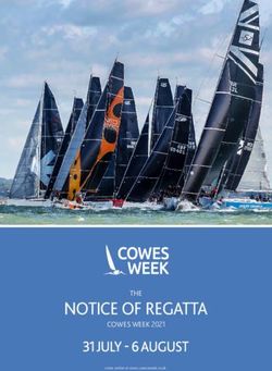 NOTICE OF REGATTA THE COWES WEEK 2021 - Welcome