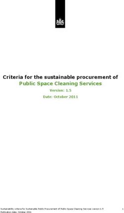 Criteria for the sustainable procurement of Public Space Cleaning Services - Version: 1.5 Date: October 2011