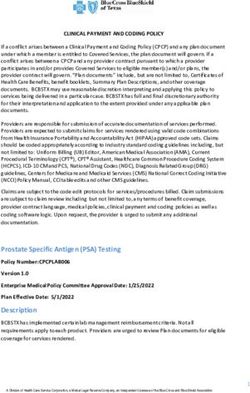 CLINICAL PAYMENT AND CODING POLICY