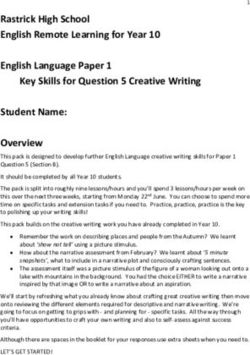 Rastrick High School English Remote Learning for Year 10 English Language Paper 1 - Key Skills for Question 5 Creative ...