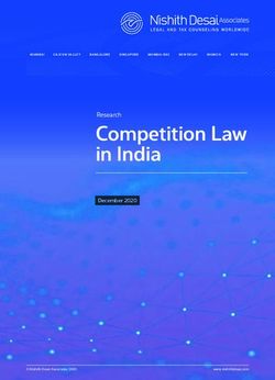 Competition Law in India - Research December 2020 - Nishith Desai Associates