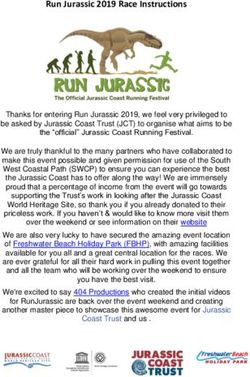 Run Jurassic 2019 Race Instructions