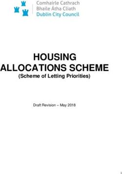 HOUSING ALLOCATIONS SCHEME - (Scheme of Letting Priorities) Draft Revision - May 2018