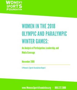 WOMEN IN THE 2018 OLYMPIC AND PARALYMPIC WINTER GAMES: An Analysis of Participation, Leadership, and Media Coverage November 2018 ...