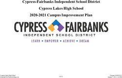 Cypress-Fairbanks Independent School District Cypress Lakes High School 2020-2021 Campus Improvement Plan - Cypress-Fairbanks Independent ...
