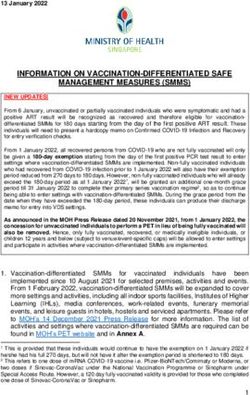 INFORMATION ON VACCINATION-DIFFERENTIATED SAFE MANAGEMENT MEASURES (SMMS) - go.gov.sg
