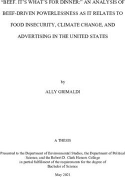 "BEEF. IT'S WHAT'S FOR DINNER:" AN ANALYSIS OF BEEF-DRIVEN POWERLESSNESS AS IT RELATES TO FOOD INSECURITY, CLIMATE CHANGE, AND ADVERTISING IN THE ...