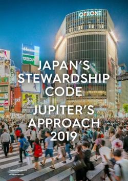 JAPAN'S STEWARDSHIP CODE JUPITER'S APPROACH 2019 - Jupiter Asset ...