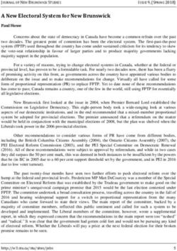 A New Electoral System for New Brunswick