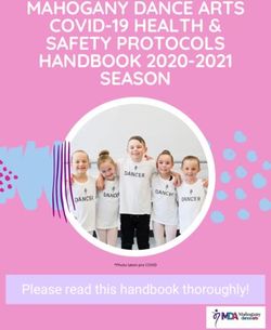MAHOGANY DANCE ARTS COVID-19 HEALTH & SAFETY PROTOCOLS HANDBOOK 2020-2021 SEASON - Please read this handbook thoroughly!