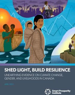 SHED LIGHT, BUILD RESILIENCE - UNEARTHING EVIDENCE ON CLIMATE CHANGE, GENDER, AND LIVELIHOODS IN CANADA - Smart Prosperity Institute