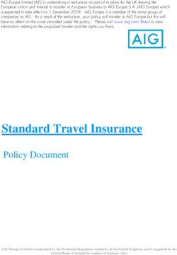 Standard Travel Insurance - Policy Document - Aig