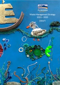 DRAFT Waste Management Strategy 2021 2025 - FLINDERS COUNCIL WASTE MANAGEMENT STRATEGY - DRAFT - Flinders ...