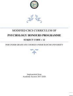 PSYCHOLOGY HONOURS PROGRAMME - MODIFIED CBCS CURRICULUM OF SUBJECT CODE = 12
