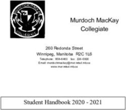 MURDOCH MACKAY COLLEGIATE - STUDENT HANDBOOK 2020 - 2021 260 REDONDA STREET WINNIPEG, MANITOBA R2C 1L6 - RIVER EAST TRANSCONA ...