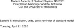 Modern Aspects of Nuclear Physics, SS 2020 Peter Braun-Munzinger and Kai Schweda GSI and University of Heidelberg Lecture 1: introduction, units ...