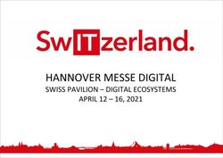 SWISS PAVILION - DIGITAL ECOSYSTEMS APRIL 12 - 16, 2021 - T-LINK