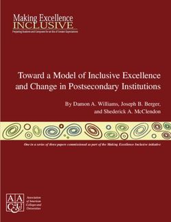 TOWARD A MODEL OF INCLUSIVE EXCELLENCE AND CHANGE IN POSTSECONDARY INSTITUTIONS - BY DAMON A. WILLIAMS, JOSEPH B. BERGER, AND SHEDERICK A. MCCLENDON