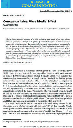 Conceptualizing Mass Media Effect - W. James Potter