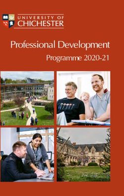 Professional Development - Programme 2020-21 - University of Chichester