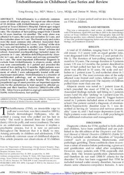 Trichotillomania in Childhood: Case Series and Review - American Academy of Pediatrics
