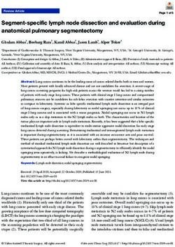 Segment-specific lymph node dissection and evaluation during anatomical pulmonary segmentectomy