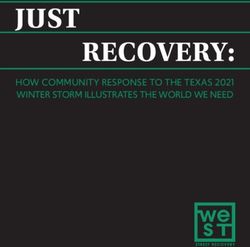JUST RECOVERY: HOW COMMUNITY RESPONSE TO THE TEXAS 2021 WINTER STORM ILLUSTRATES THE WORLD WE NEED