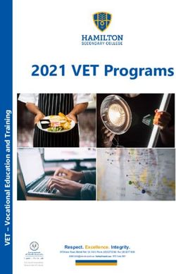 2021 VET Programs - Respect. Excellence. Integrity - Hamilton Secondary College