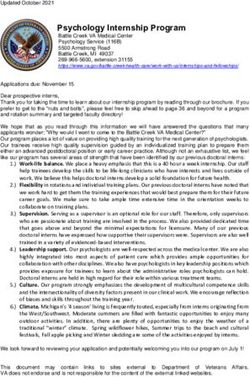 Psychology Internship Program - extension ...