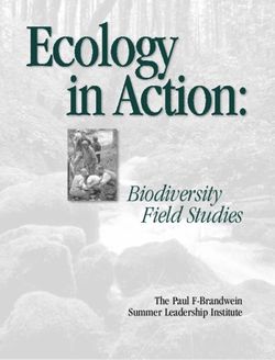 Biodiversity Field Studies - The Paul F-Brandwein Summer Leadership Institute - Brandwein ...