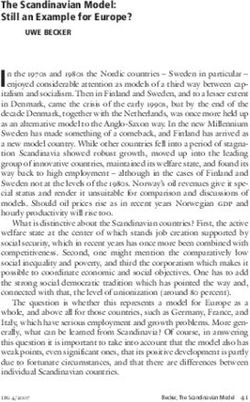 The Scandinavian Model: Still an Example for Europe?