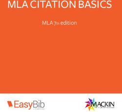MLA CITATION BASICS MLA 7th edition