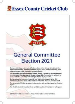 General Committee Election 2021 - Essex Cricket