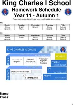 King Charles I School - Homework Schedule Year 11 - Autumn