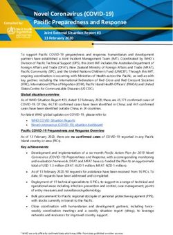 Novel Coronavirus (COVID-19) Pacific Preparedness and Response - World Health Organization