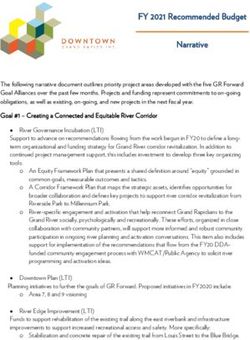 FY 2021 Recommended Budget Narrative