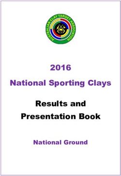 National Sporting Clays Results and Presentation Book 2016 - National Ground