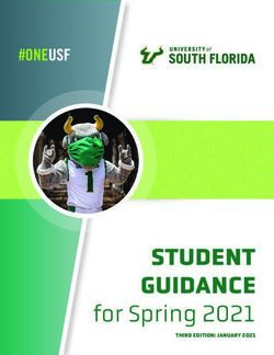 STUDENT GUIDANCE for Spring 2021 - #ONEUSF - University of South ...