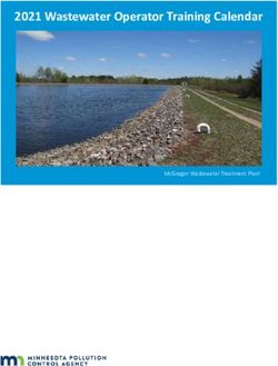 2021 WASTEWATER OPERATOR TRAINING CALENDAR - MCGREGOR WASTEWATER TREATMENT PLANT - MINNESOTA ...