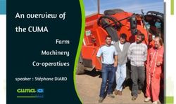 An overview of the CUMA Programme - Farm Machinery Co-operatives speaker : Stéphane DIARD - Teagasc