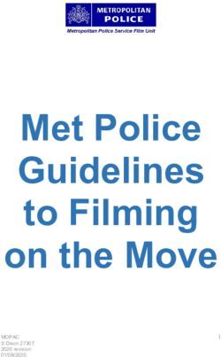 Met Police Guidelines to Filming on the Move