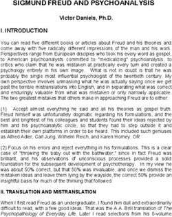 SIGMUND FREUD AND PSYCHOANALYSIS