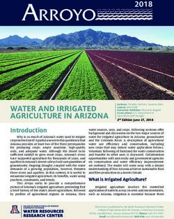 WATER AND IRRIGATED AGRICULTURE IN ARIZONA
